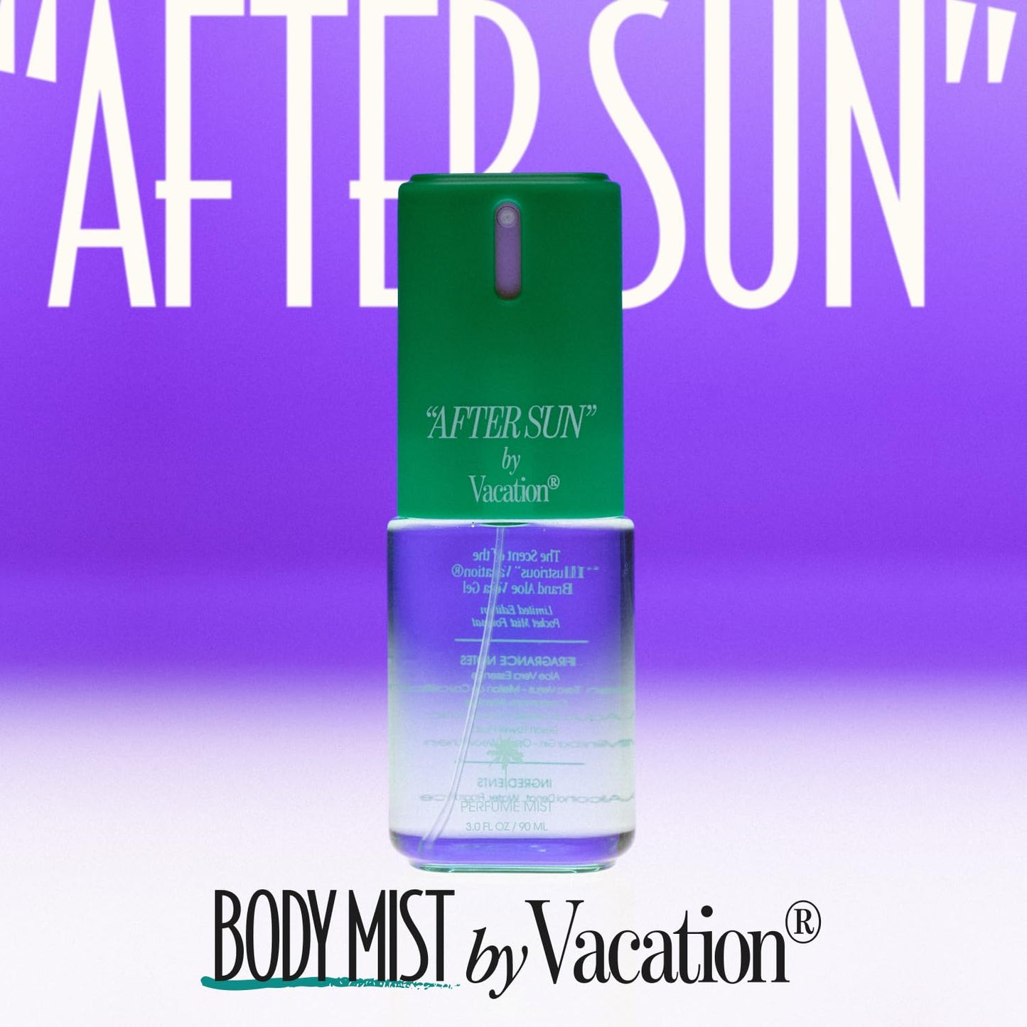 Vacation After Sun Body Mist - Aloe Vera & Iced Cucumber Water Scent | Travel Size 3 fl oz