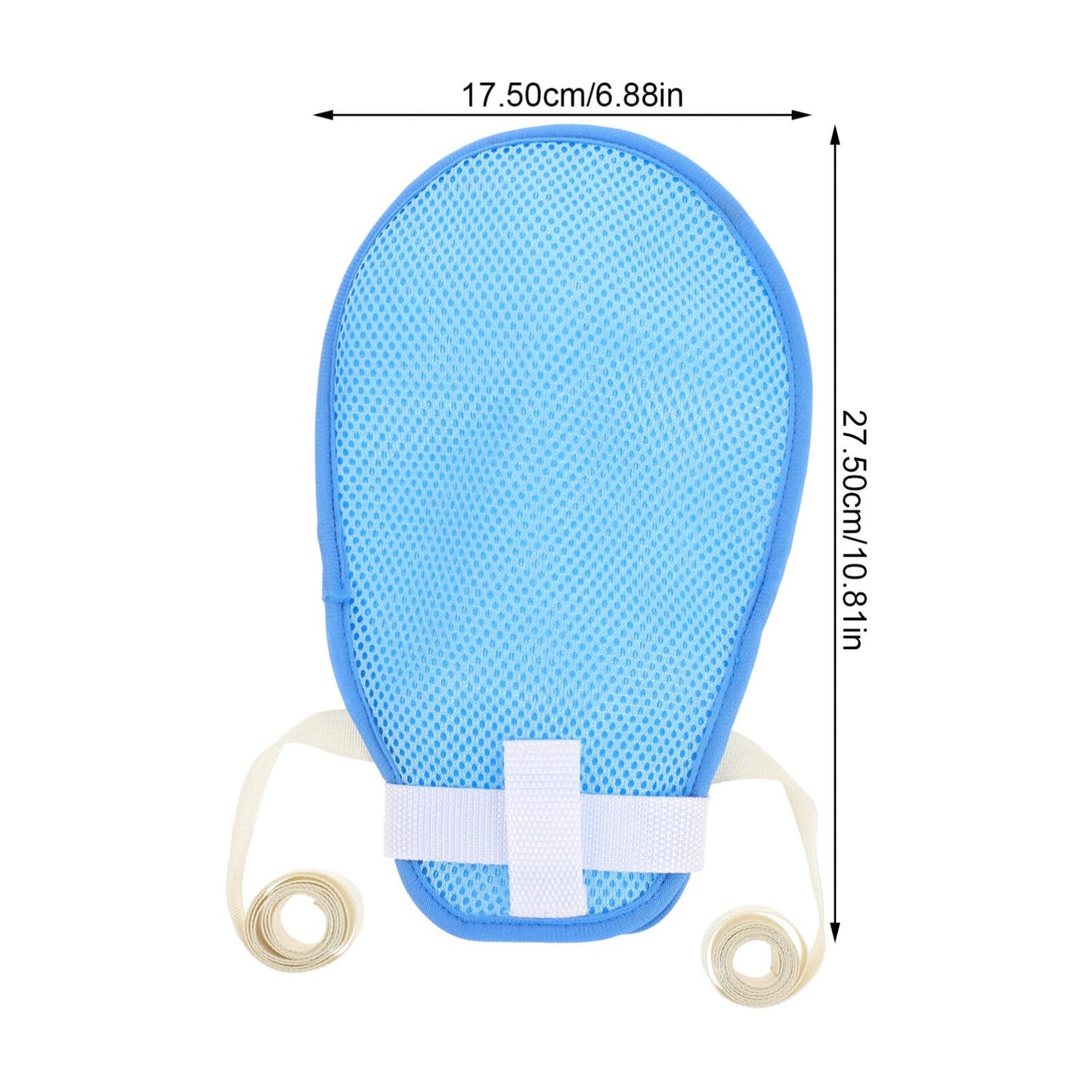 GLEAVI 1pcs Dementia Restraint Glove: Finger Control Mitt Safety Hand Gloves Hand Restraint Mitts Anti-Scratch Dementia Products for Patients Elderly Blue