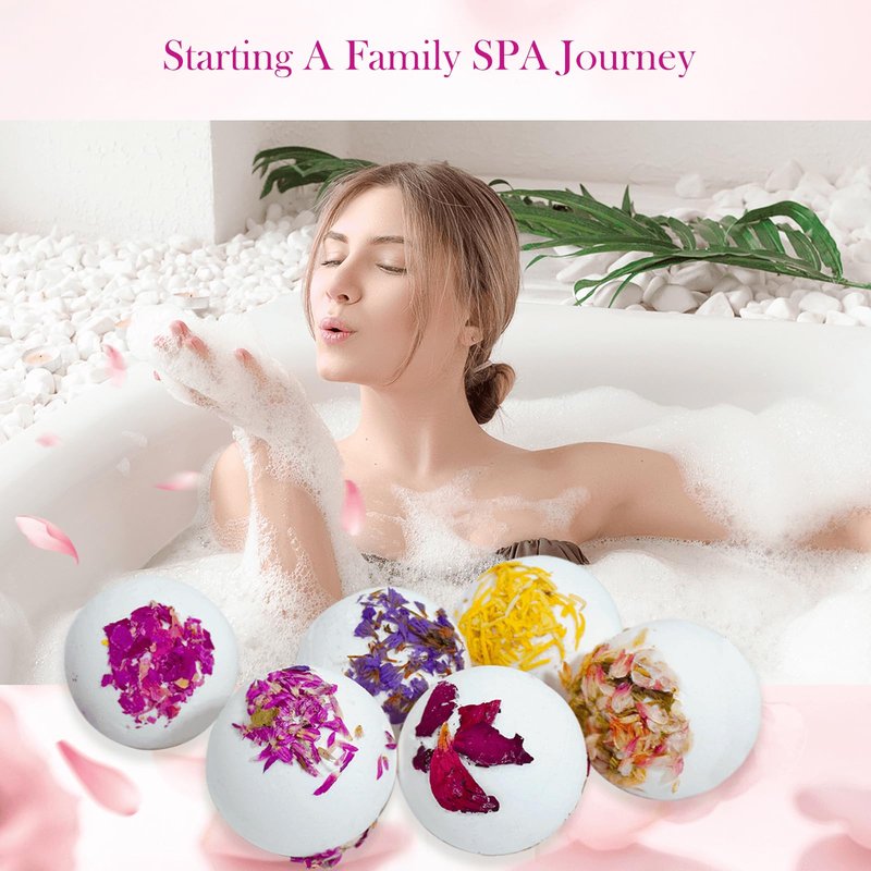 Persidra Aromatherapy Bath Bombs with Dried Flower Petals - 12 Pack Large Bath Bomb Handmade SPA Gift Set for Women, Moisturizing Natural Essential Oil Fizzies for Stress Relief & Relaxation Home SPA