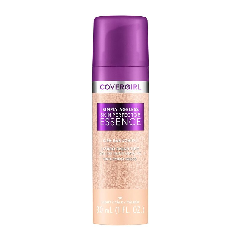 Covergirl Simply Ageless Foundation - Tinted Skincare Makeup Hybrid, Sheer Tint, Radiant Finish | 1.0oz, 20 Light