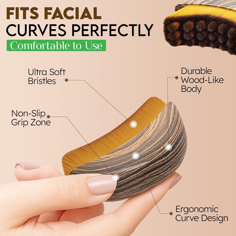Lymphatic Contour Face Brush, Lymphatic Drainage Massager for Face, Reduce Puffiness and Enhance Skin Radiance,Ergonomically Designed to Fit The Skin Precisely and Relieve Fatigue with Travel Case