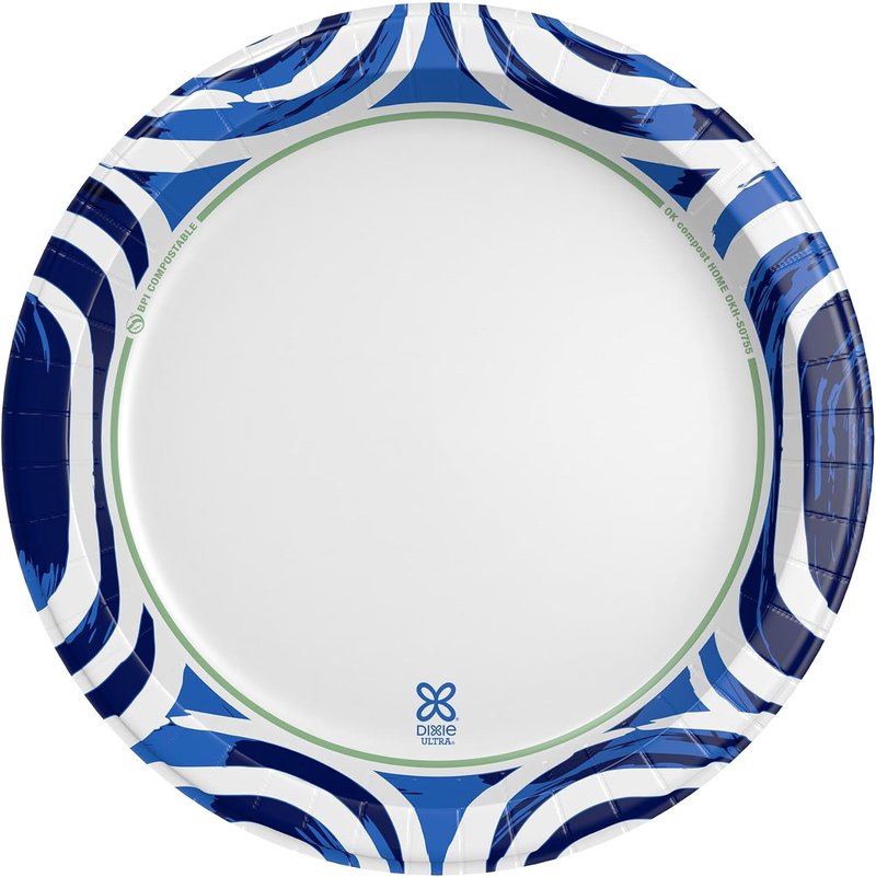 Dixie Ultra Large Paper Plates - 10 Inch, Heavy Duty, Microwave-Safe, Soak-Proof | 172 Count