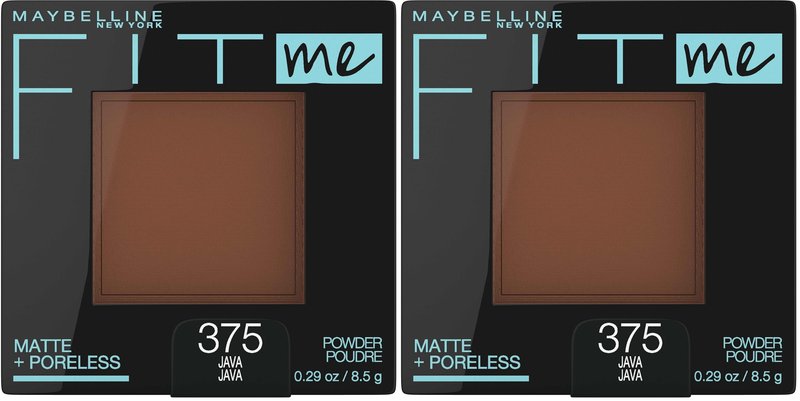 Maybelline Fit Me Matte + Poreless Pressed Face Powder Makeup, Java, 1 Count (Pack of 2)