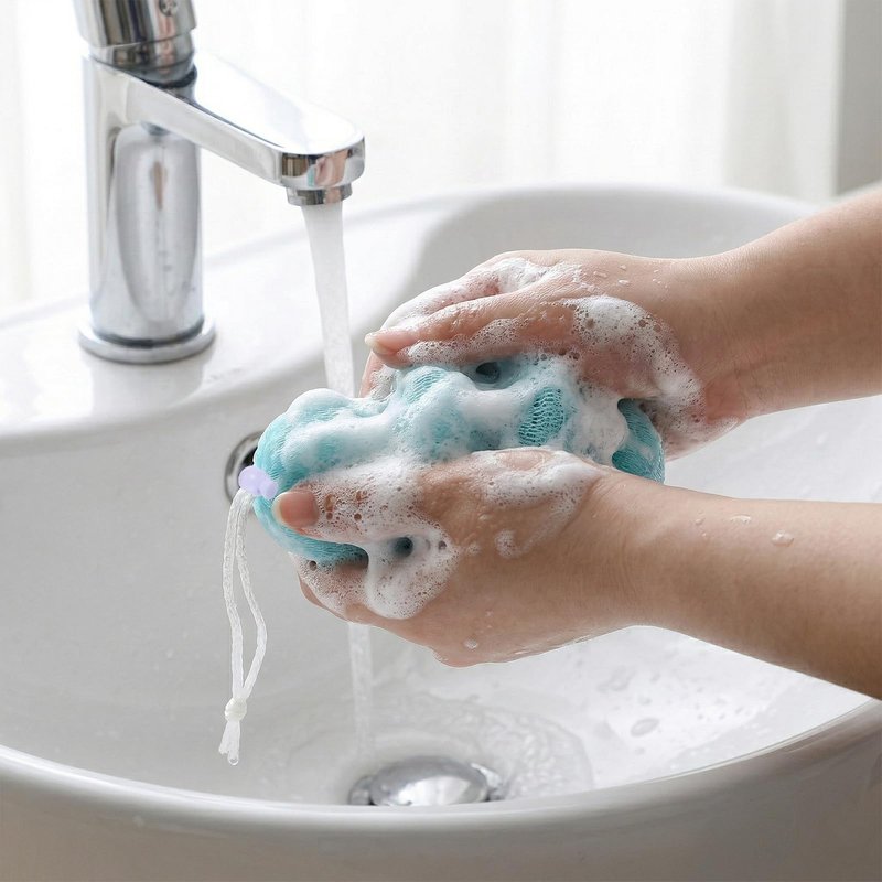 8 PCS Bar Soap Pouch for Washing Body, Soap Saver Bag for Bar Soaps, Reusable Mesh Soaps Bag with Drawstring, Bubble Foaming Net for Facial and Body Cleaning (4 Colors)