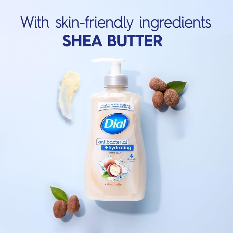 Dial Antibacterial Hand Soap - Hydrating Shea Butter Formula | 11oz (Pack of 4)
