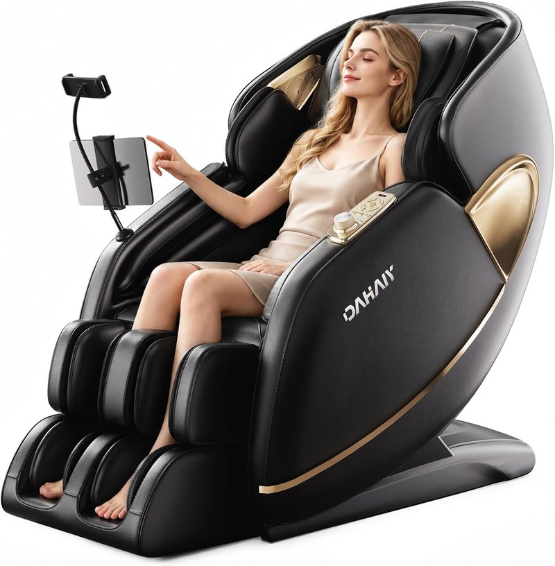 Skiennix 3D Massage Chair - Full Body Recliner with AI Voice Control & Heated Massage | Black PU Leather