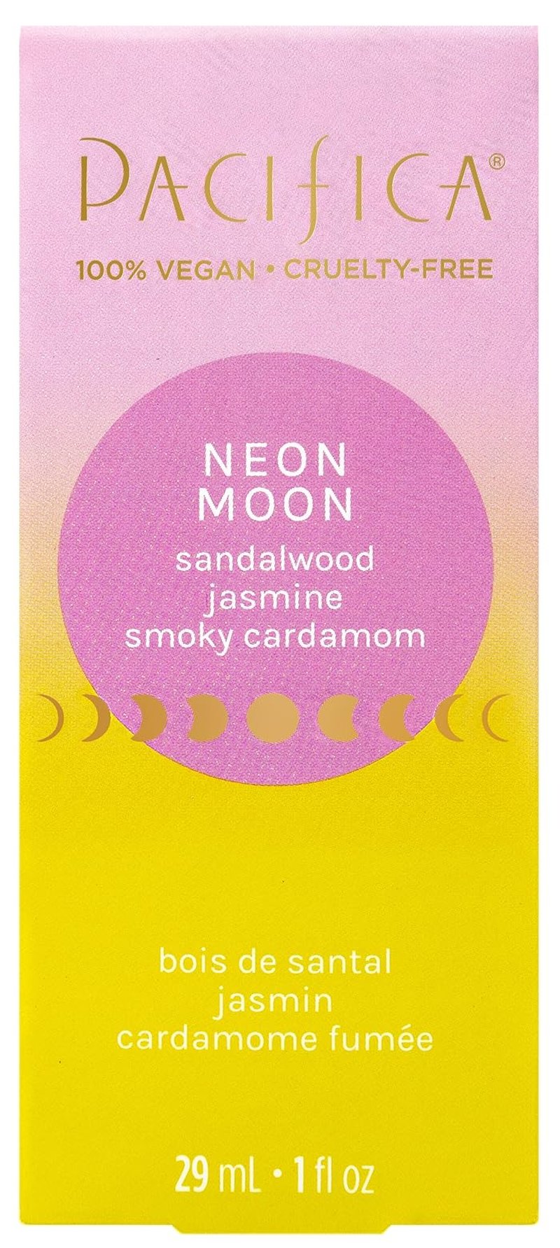 Pacifica Beauty Neon Moon Spray Perfume - Energetic Sandalwood Jasmine Smoky Cardamon - Clean Vegan Eau de Toilette, 1 fl oz