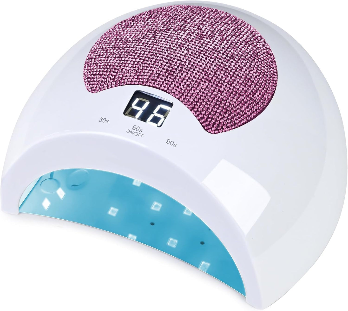 Skiennix Rechargeable UV LED Nail Lamp - Diamond Design, Touch Control, 3 Timer Settings, Fast Curing for All Gel Polishes