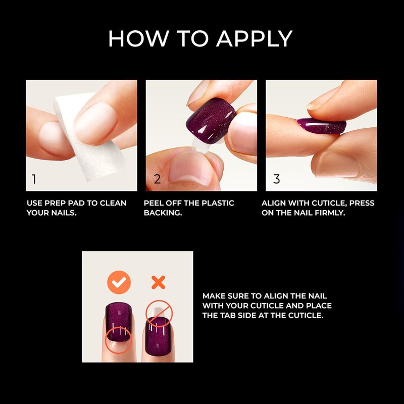 Kiss Impress No Glue Press-On Nails - Color FX 'Dimension' | Short Squoval Shape, 30 Nails & Accessories