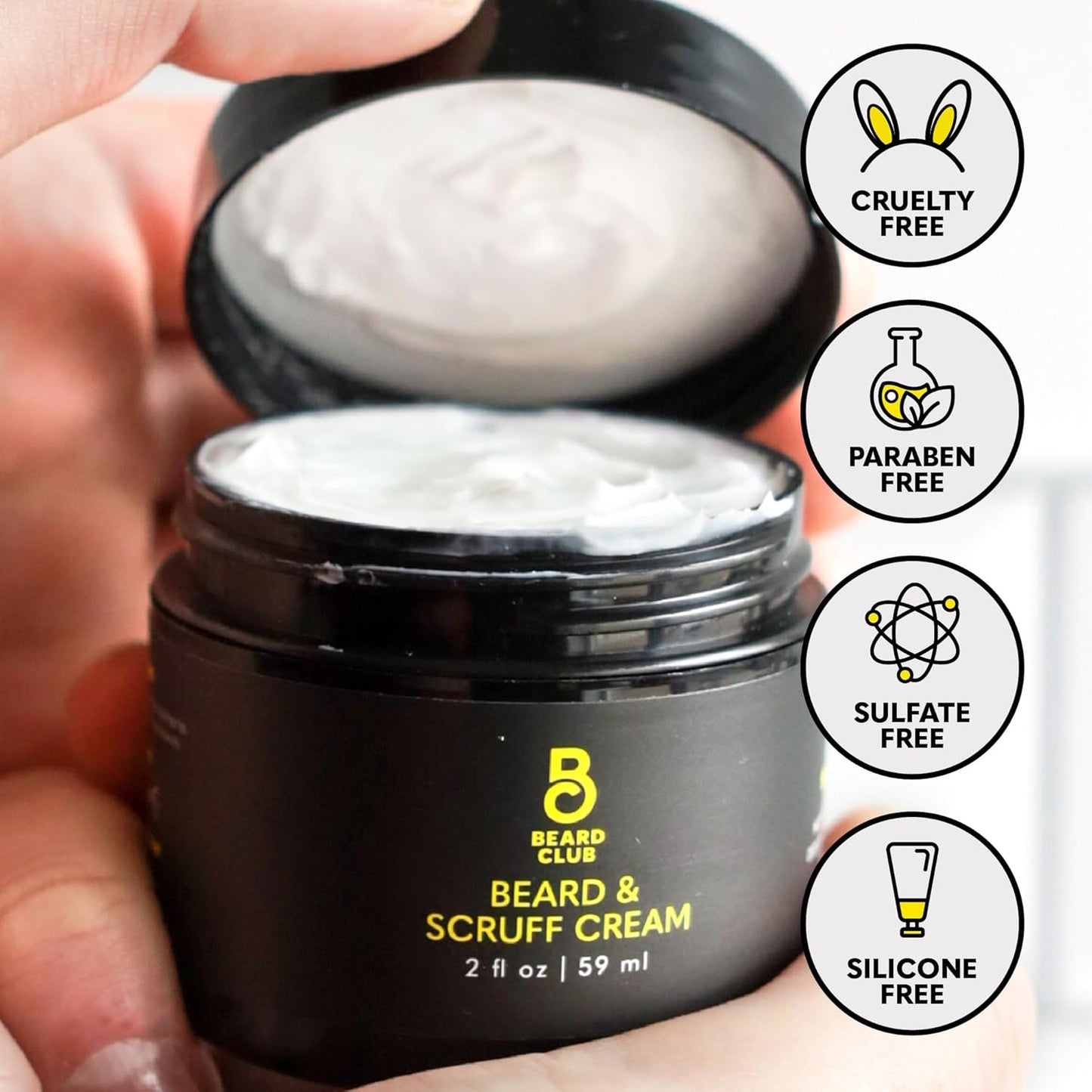 The Beard Club Biotin Beard Cream - Moisturizing Shea Butter for Healthier Facial Hair & Skin