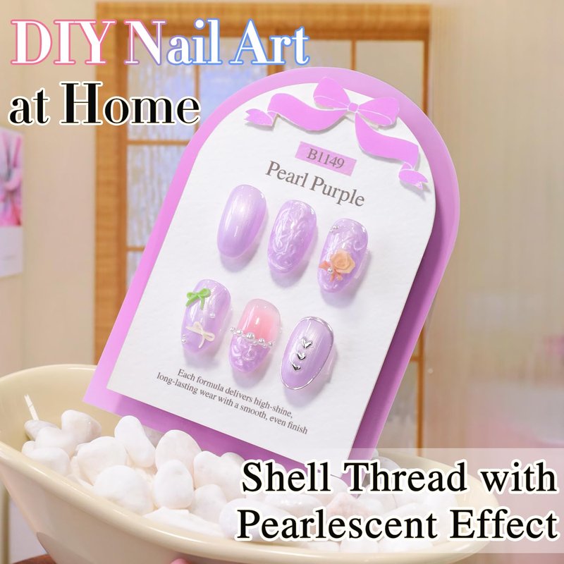 Double Rhythm 15ML Gel Nail Polish Pure Sheer Same Color Same Bottle Soak Off Gel Polish Art Manicure Salon DIY at Home for Women (Pearl Purple-B1149)