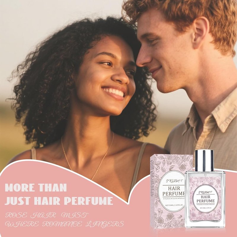 Hair Perfume for Women - Long Lasting Pheromone Mist | Romantic Rose Scent, Hydrates & Nourishes, 50ML