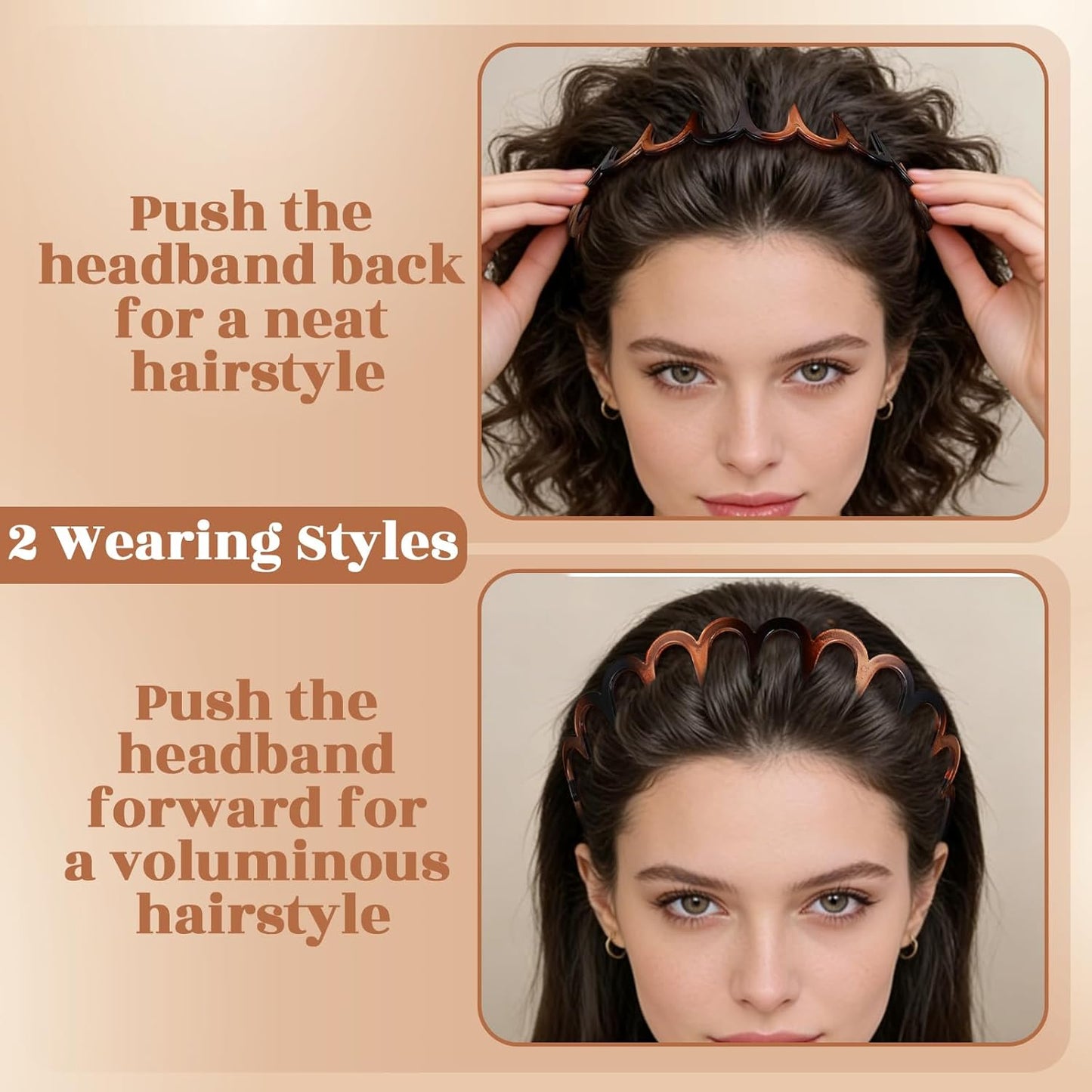 Trendy Zig Zag Headbands - 8-Piece Non-Slip Cotton Hair Bands for Daily Styling | 90s Wavy Design