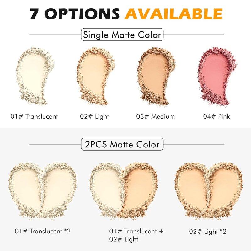 Mineral Powder Sunscreen - SPF 50 Brush-On for Face, Scalp & Hair | Matte Oil Control, Lightweight Finishing Powder - #01 Translucent