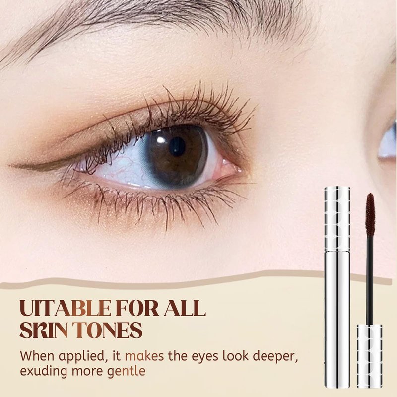Metal Wand Mascara 2 Pcs, Waterproof Tubing Mascara for Length and Volume, Brushless Lash Primer with Long Curling Natural Finish (Black)