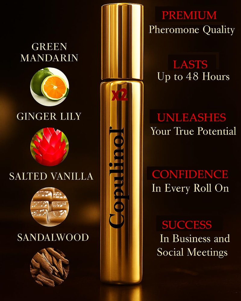 Pheromone Perfume for Woman COPULINOL X2 0.27 Fl Oz Roll On Perfume - Long Lasting Pheromone Oil That Blends with Your Body - Womens Perfume Concentrated Formula for Everyday Use