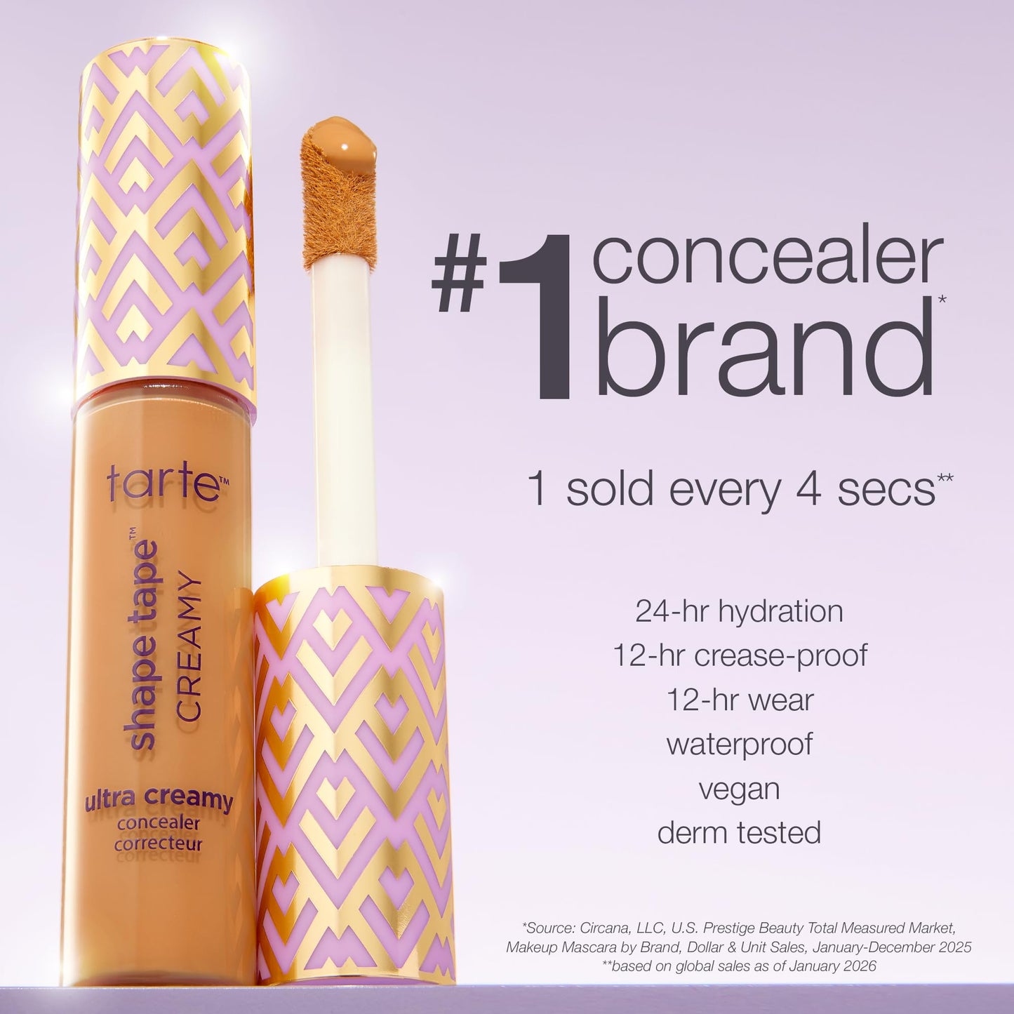 tarte shape tape creamy concealer – Full Coverage Makeup with Built-In Eye Cream, 24HR Hydrating Natural Moisturizing Matte Finish for Redness & Fine Lines, Vegan & Cruelty-Free, full size, 20S