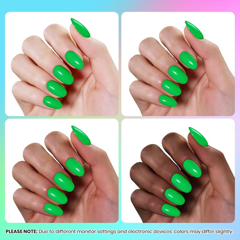 beetles Neon Gel Polish Set - Neon Summer Collection, Green Blue Purple 25 Summer Bright Colors Rainbow Gel Polish with Base Glossy Matte Top Coat UV LED Soak Of Gifts for Women 4th of July Nails