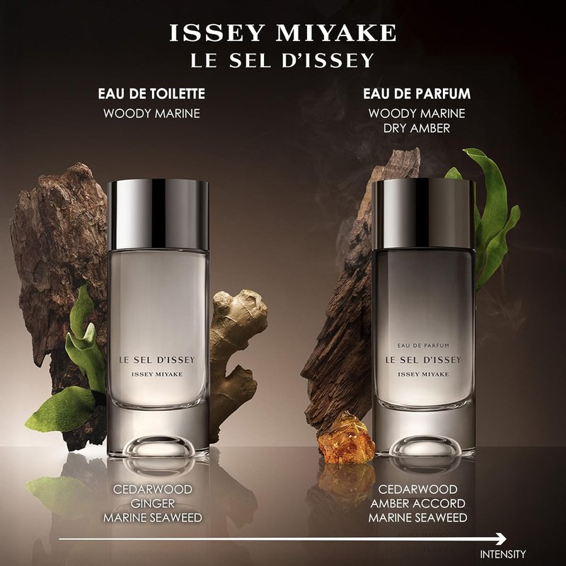Issey Miyake Le Sel d'Issey Eau de Toilette | Fresh Woody Marine Fragrance for Men - Salt Accord, Ginger & Cedarwood