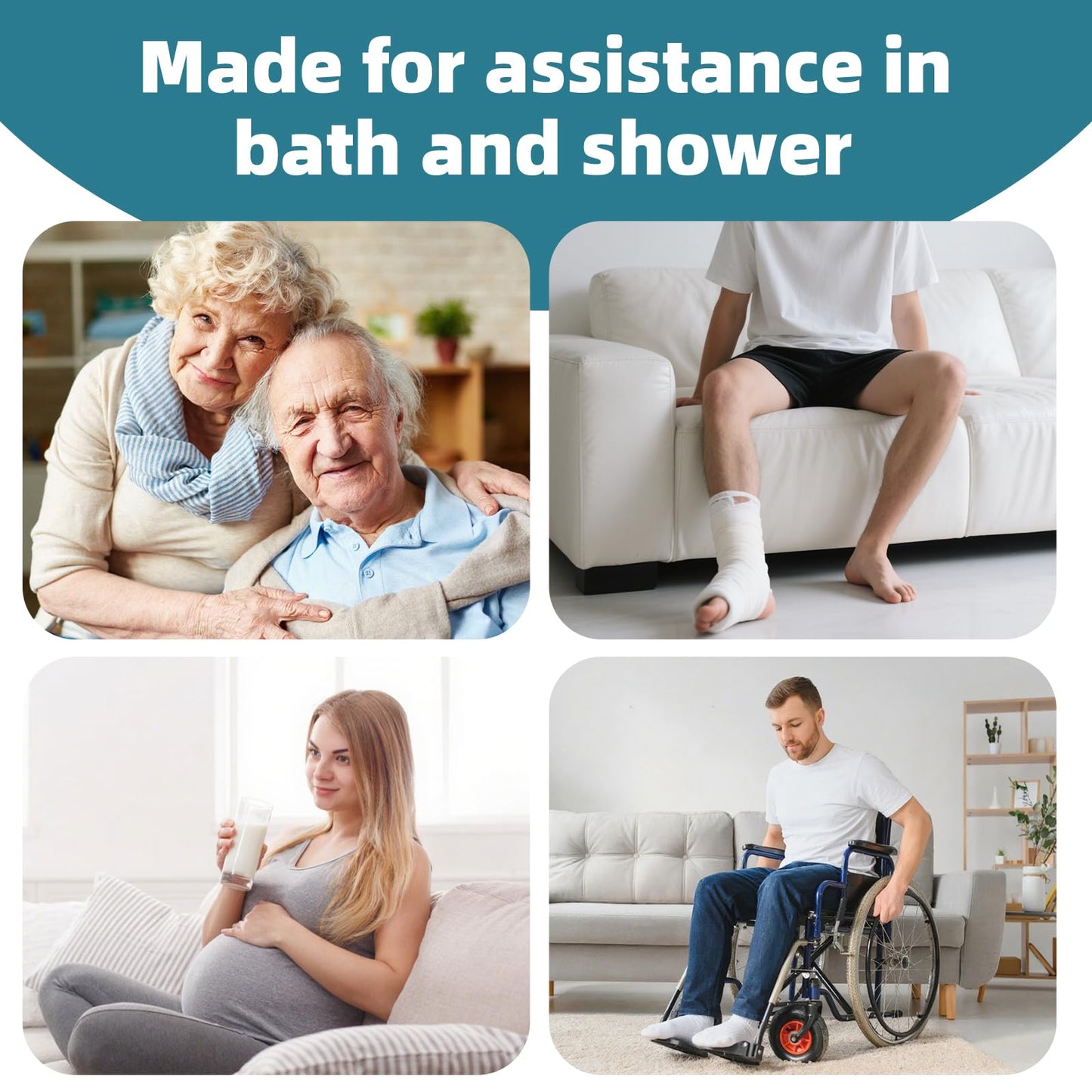 Swivel Shower Chair with Arms and Back, 400 lbs Heavy Duty Shower Stool for Inside Shower Stall and Bathtub, Height Adjustable Rotating Shower Chair Seat for Elderly, Adults, Handicap and Disabled