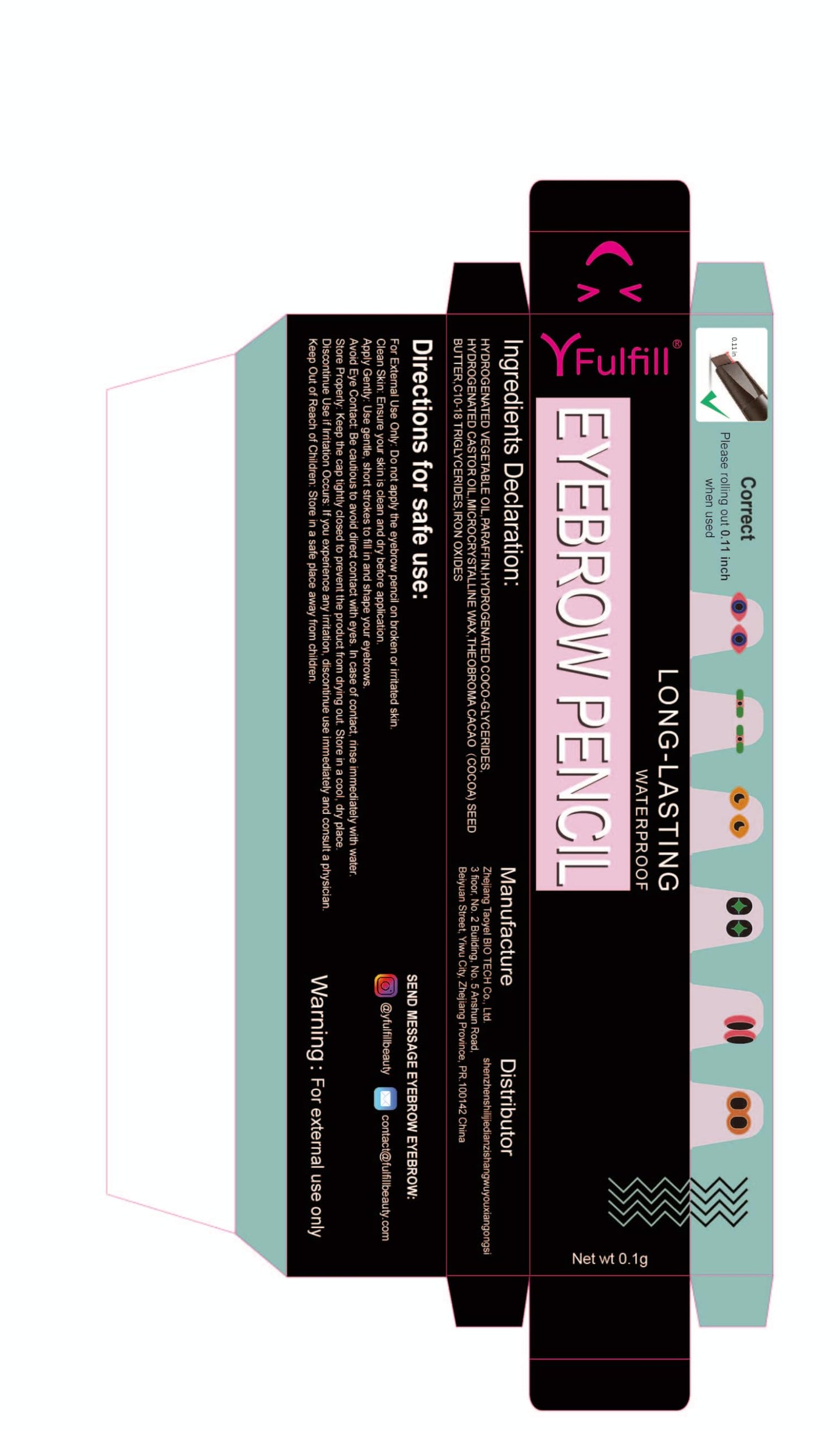 Yfulfill Light Brown Eyebrow Pencil Waterproof for Women - Eye Brow Makeup Pen