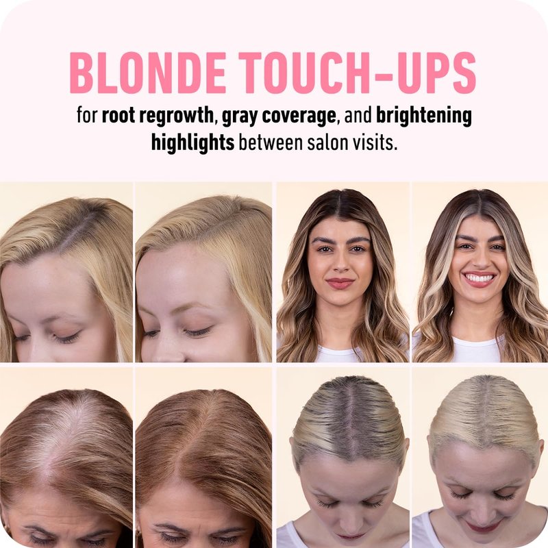 BOLDIFY Hairline Powder - Water-Resistant Root Touch Up Hair Color for Gray Coverage - 24-Hour Stain-Proof, Mess-Free Hair Powder for Thinning Hair - Medium Blonde