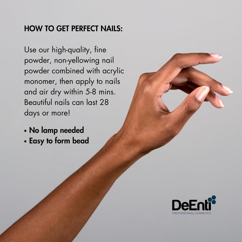 DeEnti Acrylic Nail Powder - 2oz Dark Pink|Professional Grade, Bubble-Free Acrylic Powder for Nails | Long-Lasting, Chip-Resistant Nail Acrylic Powder for Carving, Extensions & Fake Nails