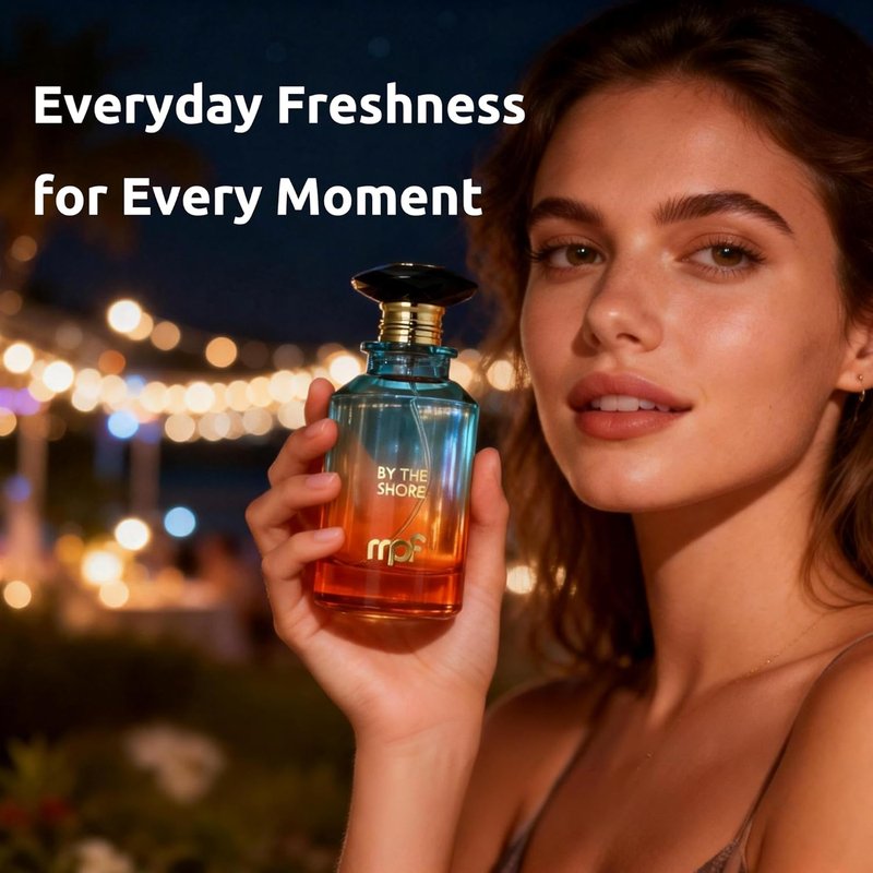 A CENTER By The Shore Unisex Coastal Cologne Eau de Parfum 100ml Fresh Citrus & Apricot Perfume Long Lasting Orange Mint Fragrance Ocean Inspired Scent Gift for Men & Women