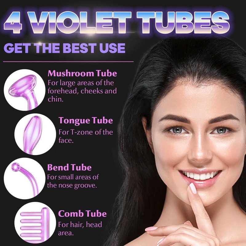 High Frequency Skin Therapy Face Wand - Anti-Aging Facial Device for Radiant Skin