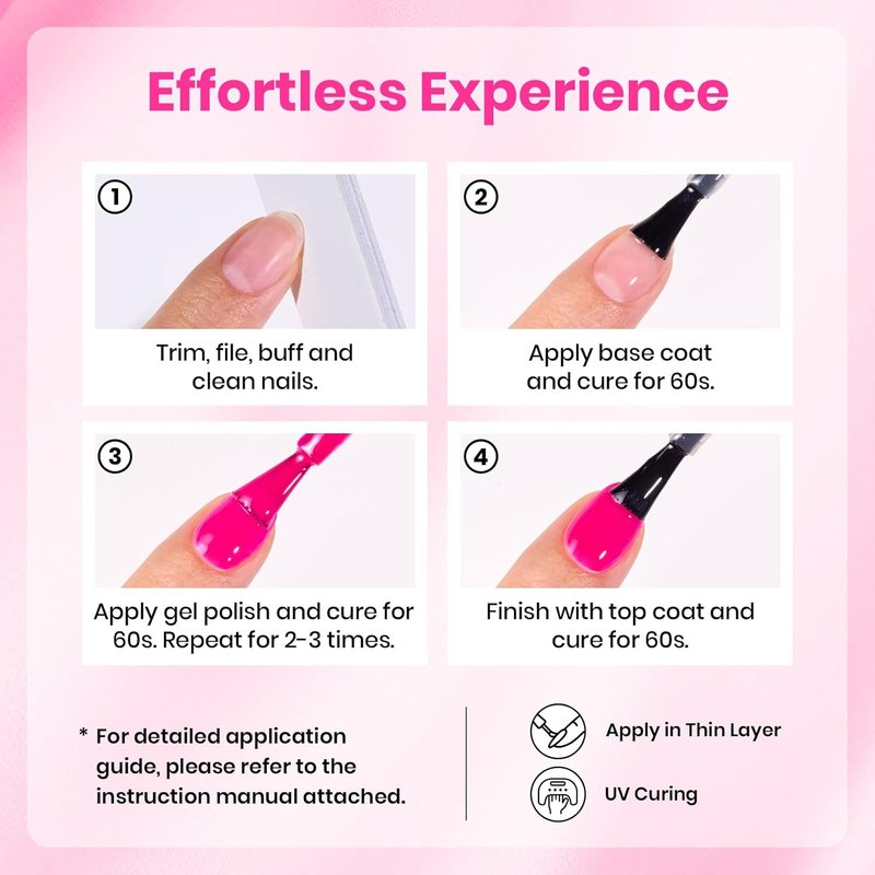 Beetles Hot Pink Gel Polish - Dragonfruit Pink 15ML | Neon Pink Soak Off UV LED Nail Art for Summer Manicure