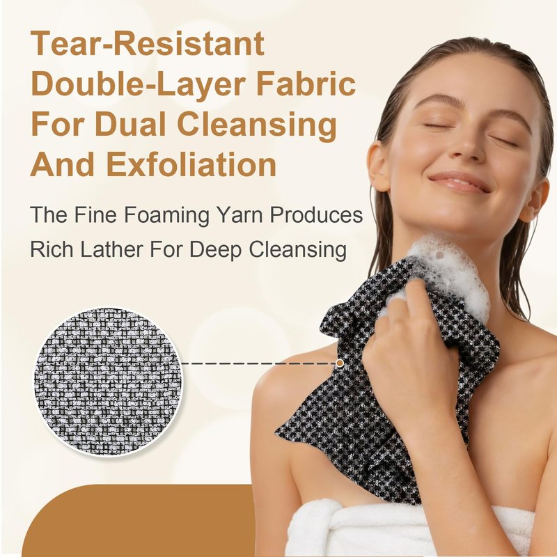 BScintilla Blissal Exfoliating Shower Towel,Advanced Exfoliating Microfiber Towel,Premium Scrub Bathroom Towel Set,2-in-1 Exfoliatings Towels-Body Scrubber with 2 Sides for All Skin Types