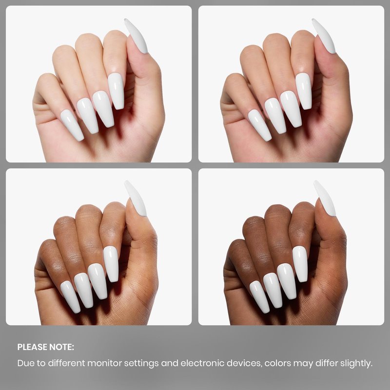 Beetles 3Pcs 15ml White Gel Nail Polish and No Wipe Gel Top Coat & Base Coat Set, Soak Off UV Lamp and Long Lasting Glossy Top Coat French Manicure Art Design Kit