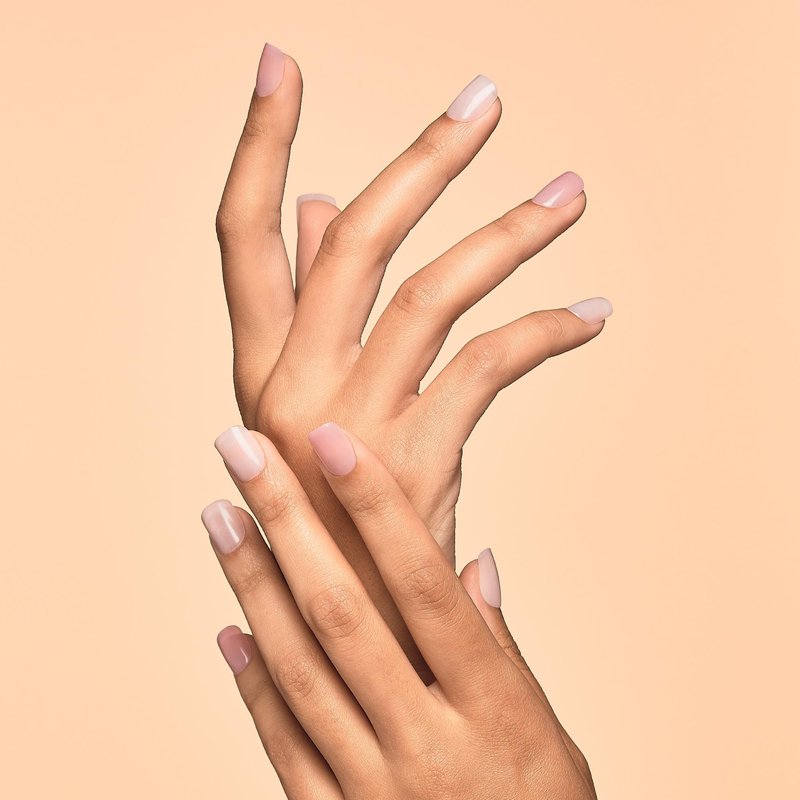 KISS imPRESS No Glue Mani Press On Nails, , 'Effortless Finish', Nude, Short Size, Squoval Shape, Includes 30 Nails, Prep Pad, Instructions Sheet, 1 Manicure Stick, 1 Mini File