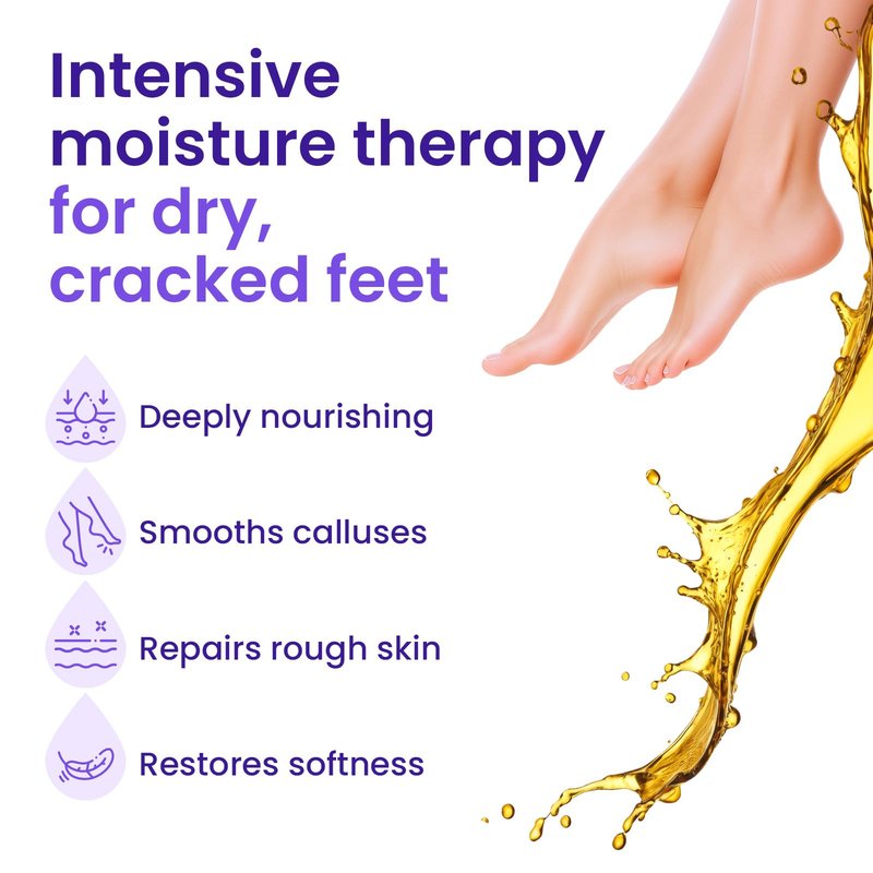 6 Pack Moisturizing Foot Mask for Dry Cracked Feet, Restoring & Hydrating Socks with Lavender, Shea Butter, Jojoba Oil & Vitamin E, Feet Mask for Women & Men Foot Care