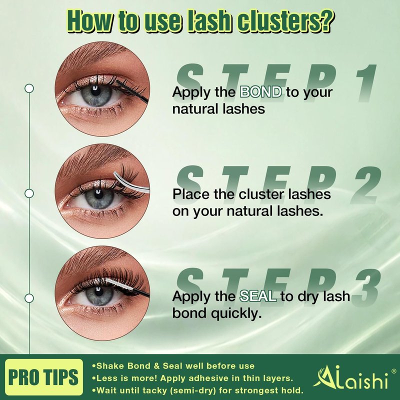 AILAISHI Wispy Lash Clusters Kit Natural Eyelash Clusters 10-18mm Lash Extension Kit 120pcs D Curl Manga Eyelash Extensions Kit with Lash Bond and Seal, Remover, Tweezers for 3D DIY （MIX1-1-L）