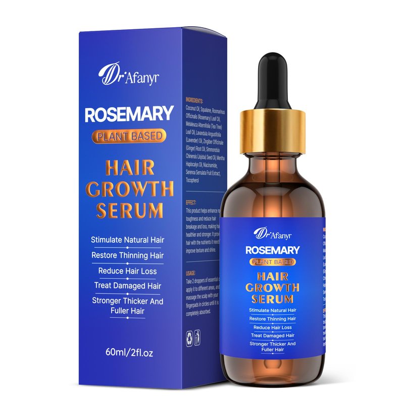 100% Natural Hair Oil with Rosemary & Saw Palmetto, Nourishing Treatment for Dry Damaged Hair, Smooth Frizz & Strengthen Strands for Silky Soft Shine