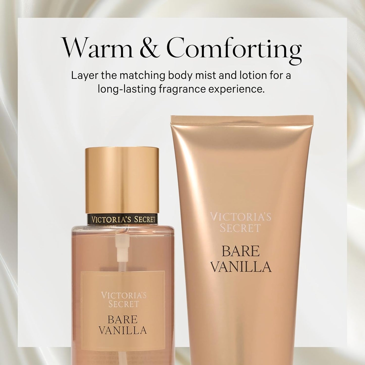 Victoria's Secret Bare Vanilla Hand & Body Lotion - Nourishing Formula with Soft Cashmere Scent (8 oz)