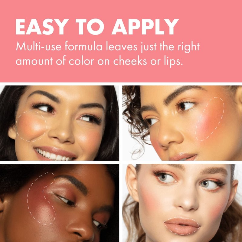 Milani Cheek Kiss Liquid Blush - Lightweight, Blendable Formula for Radiant Cheeks | Rose Romance