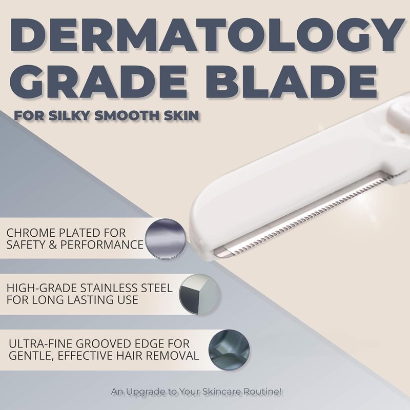 Jasclair Dermaplaning Razor | 9 Count Face Razors for Women - Gentle Exfoliation & Peach Fuzz Removal