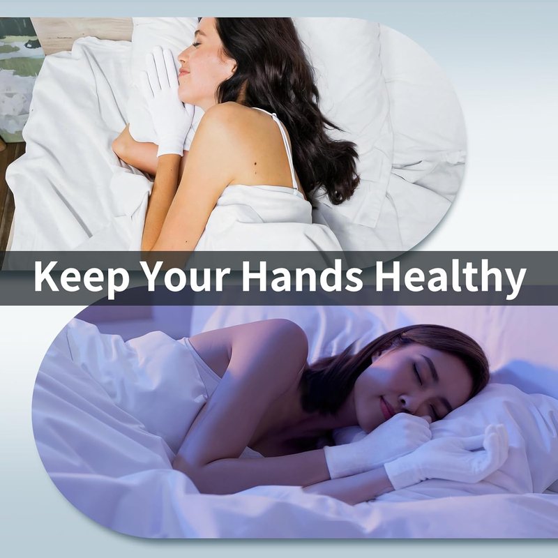 Skiennix Cotton Gloves - 60 Pcs Moisturizing Sleep Gloves for Dry Hands | Eczema Treatment & Jewelry Inspection