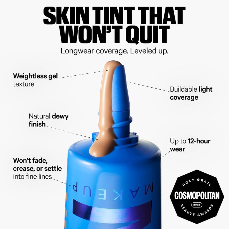 Milk Makeup Hydro Grip Skin Tint - Hydrating Gel with Hyaluronic Acid for 12HR Buildable Coverage | Natural Dewy Finish