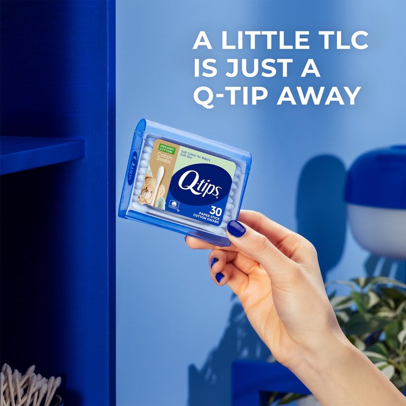 Q-tips Organic Cotton Swabs, Travel-Size 10-Pack – Household Essentials, Beauty & Personal Care, 30 Ct Ea