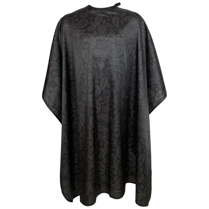 Pelocapa Barber Cape for Men, Haircut Cape with Snaps, Professional Salon Cutting Cape, Large Waterproof Hairdressing Cape Gown Apron for Hairstylist- 63”× 56”(Black Pattern)