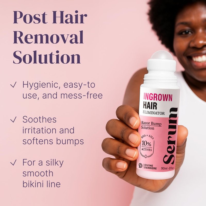 Razor Bump Stopper | Ingrown Hair Treatment with Dark Spot Remover - Salicylic Acid Solution for Bikini Area