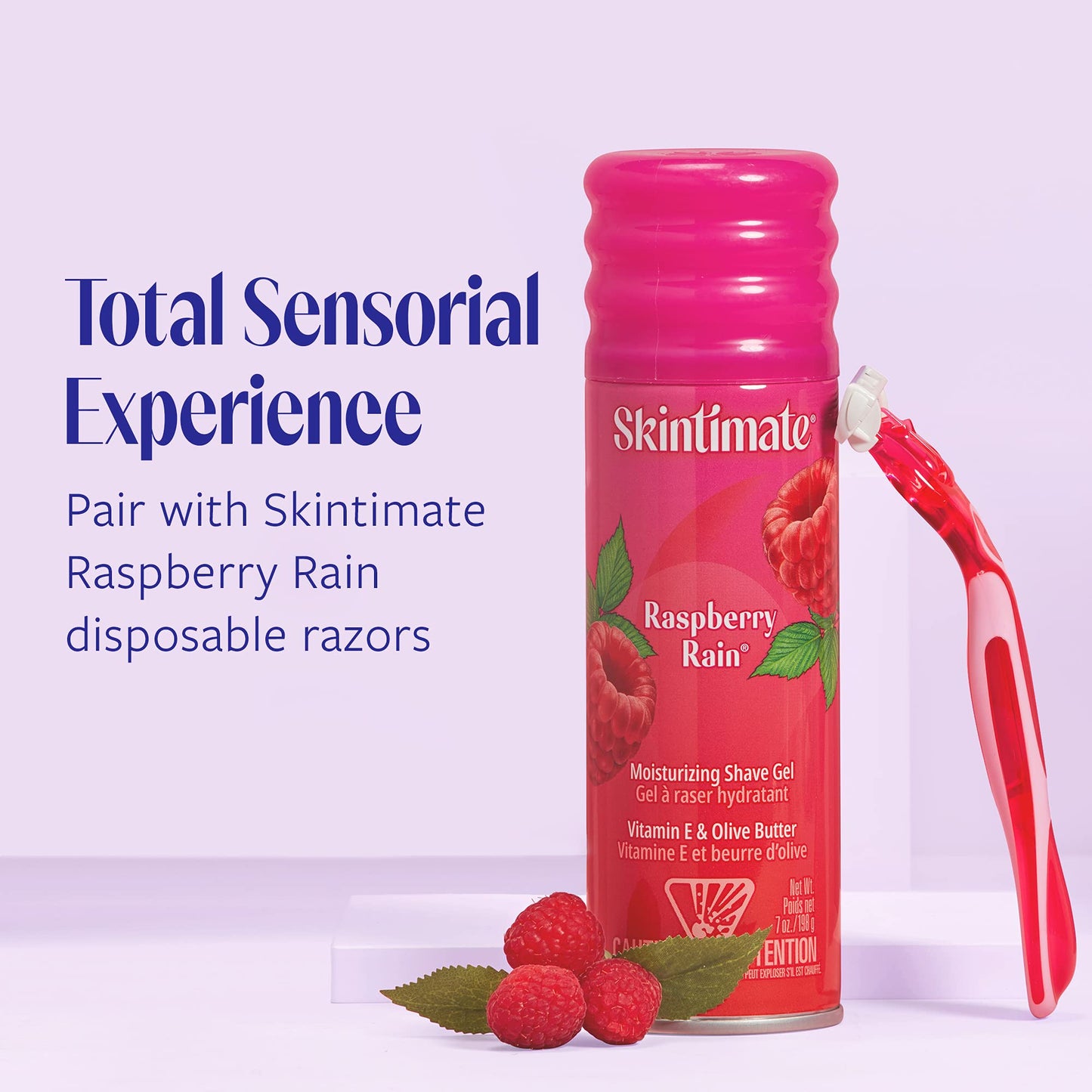 Skintimate Raspberry Rain Shave Gel for Women | Skintimate Shaving Cream for Women,Womens Shaving Cream,Shave-Cream,Shaving-Foam,Womens-Shave Gel,7oz each,(Pack of 6)