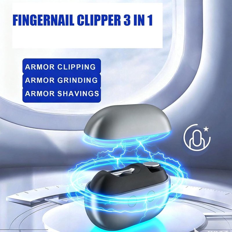 Electric Automatic Nail clipper-2026 Electric Nail Clippers for Seniors-fingernail Clipper 3 in 1 with Light &Nail Scraps-Toe Nail Clipper Thick-Nail Trimmer/Grinder for All Ages Gifts-Black