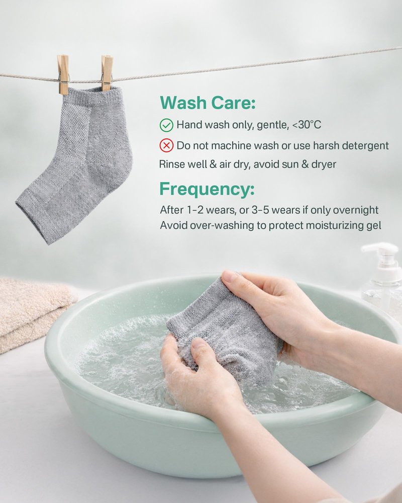 4 Socks Moisturizing Socks for Women, Silicone Socks & Gel Socks, Heel Socks for Dry Cracked Feet, Heel Protectors for Cracked Heel Treatment, Foot Care Socks, Toeless Socks for Women and Men, Gray