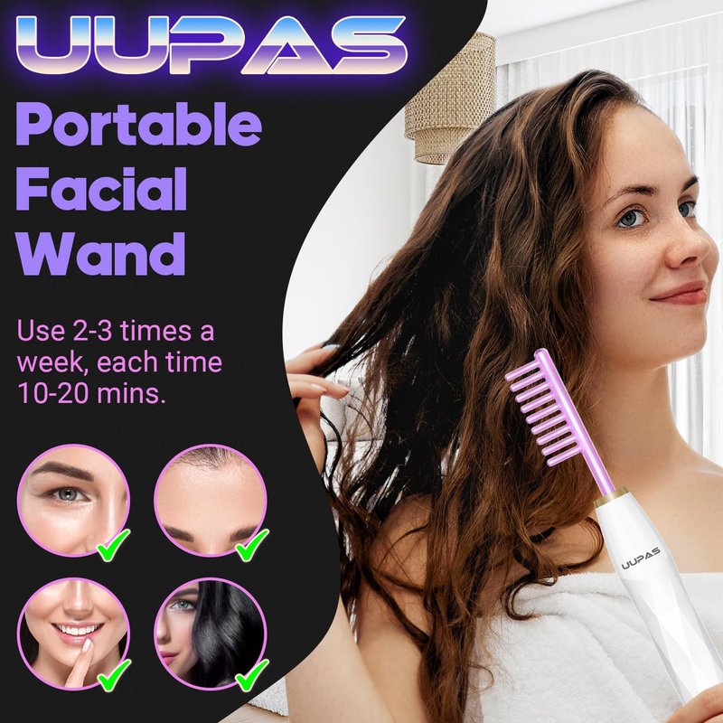 High Frequency Skin Therapy Face Wand - Anti-Aging Facial Device for Radiant Skin