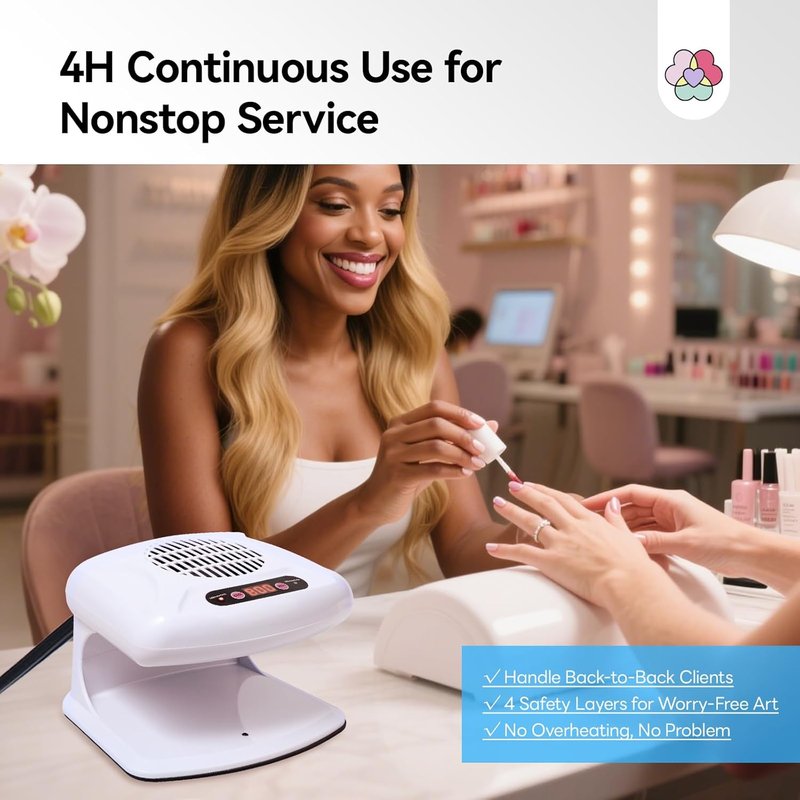 SAVILAND Nail Dryer 300W - 5X Faster Drying with Smart Sensor | Dual-Mode Warm & Cool Air for Home & Salon Use