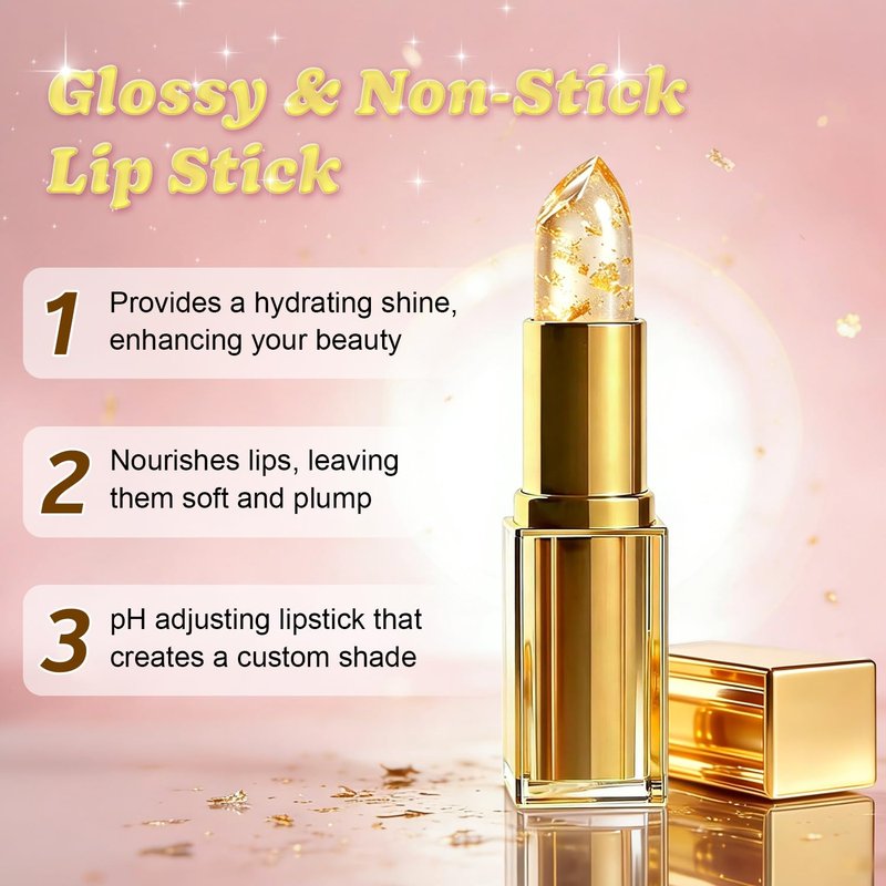 Josmon pH Adjusting Lipstick, Color Changing Lipstick, Clear Lip-stick That Changes Color, Long-Lasting Hydrating Shine Lip Balm, Non-Sticky Lip Gloss Stick, Suitable for All Skin Tones